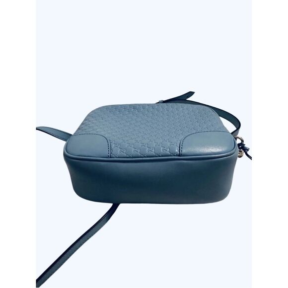 Gucci Micro GG Monogram Blue Leather Crossbody Bag - Picture 6 of 14